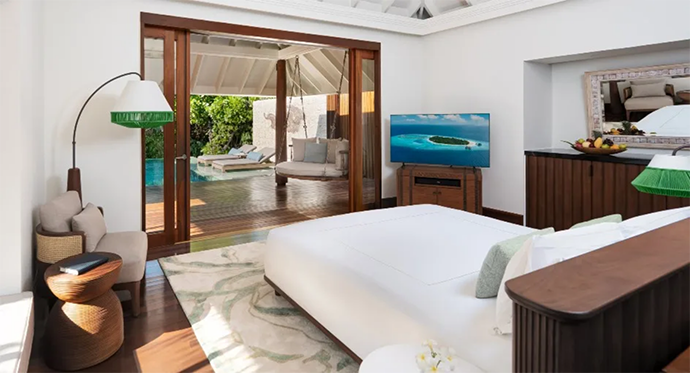 family beach pool villa